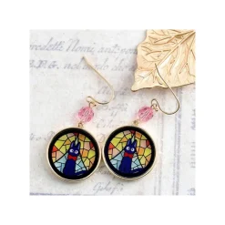 Sale STAINED GLASS SERIES - PIERCED EARRINGS KIKI- KIKI'S DELIVERY Jewellery
