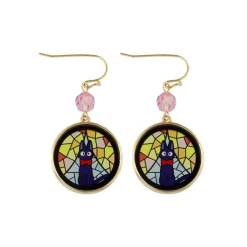 Sale STAINED GLASS SERIES - PIERCED EARRINGS KIKI- KIKI'S DELIVERY Jewellery