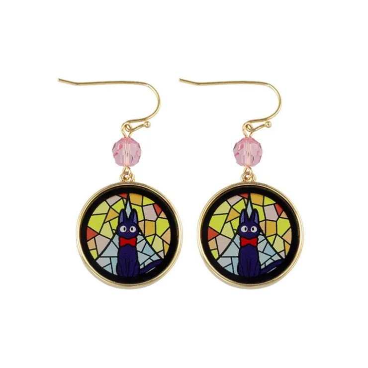 Sale STAINED GLASS SERIES - PIERCED EARRINGS KIKI- KIKI'S DELIVERY Jewellery