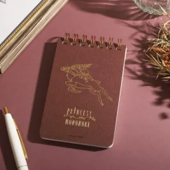Online Stamped ring notebook 11,5×7,2cm Ashitaka & Yakul - Princess Mononoke Notebooks And Notepads