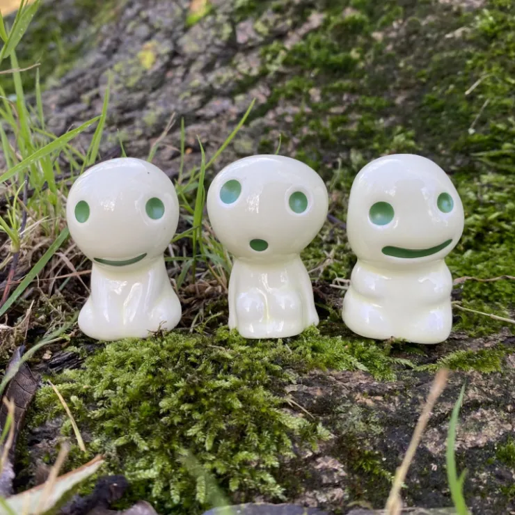 New Statue Kodama B & 1 Blind Power Stone - Princess Mononoke Statues