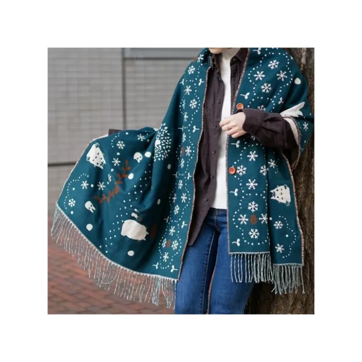 Sale STOLE WITH BUTTON WALKING IN SNOW - MY NEIGHBOR TOTORO Outfits