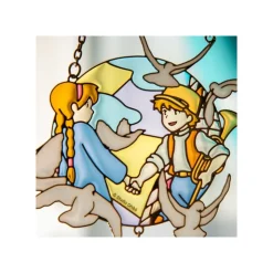 Outlet Sun catcher Stained glass Sheeta & Pazu - Castle in the Sky Décoration