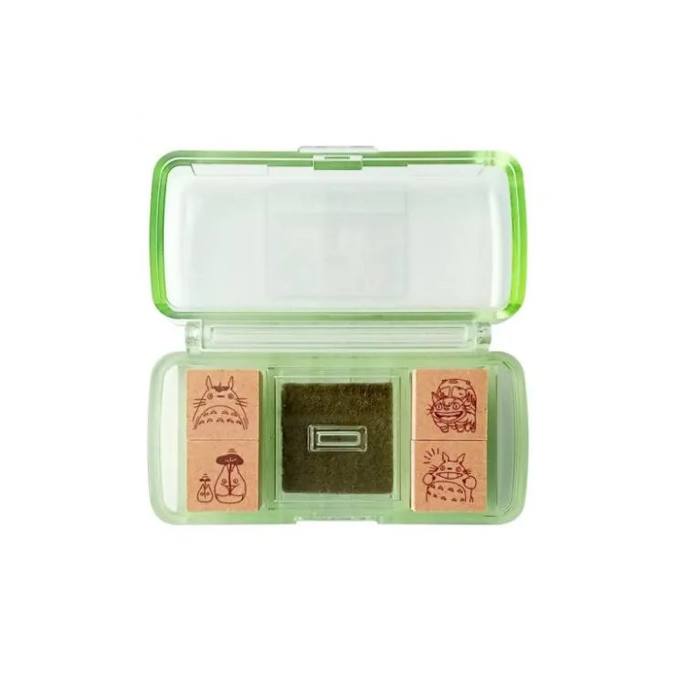 Sale Totoro & Catbus Mini Stamp Set Green - My Neighbor Totoro Small Equipment