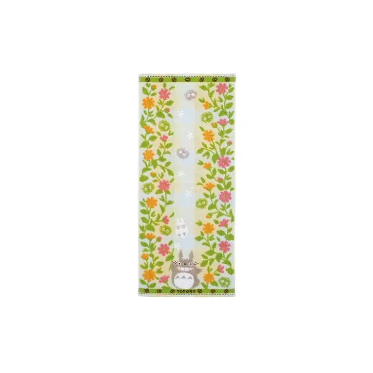 Sale Towel Totoro Flower garden 34x80 cm - My Neighbor Totoro Household Linen
