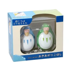 Two pack Roly-poly figurines Blue & Green Parakeet - The Boy and the Toys