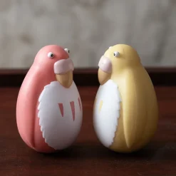 Outlet Two pack Roly-poly figurines Red & Yellow Parakeet - The Boy and the Toys