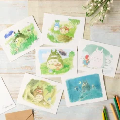 Discount Watercolour Greeting cards 24 x 15,8 cm Ashitaka in the forest - Prin Postcards And Letter Papers