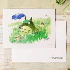 Sale Watercolour Greeting cards 24 x 15,8 cm Mei & Totoro & Sakura - My Ne Postcards And Letter Papers