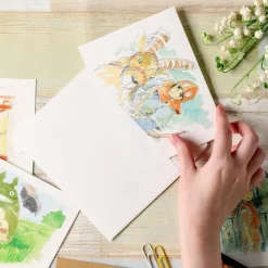 Hot Watercolour Greeting cards 24 x 15,8 cm Ashitaka and Yakul - Princess Postcards And Letter Papers