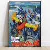 Sale Wood Panel 01 - Lupin in a plane - Castle of Cagliostro Wall Decoration