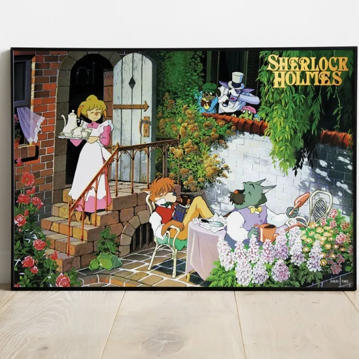 Clearance Wood Panel 03 - Tea time - Sherlock Holmes Wall Decoration